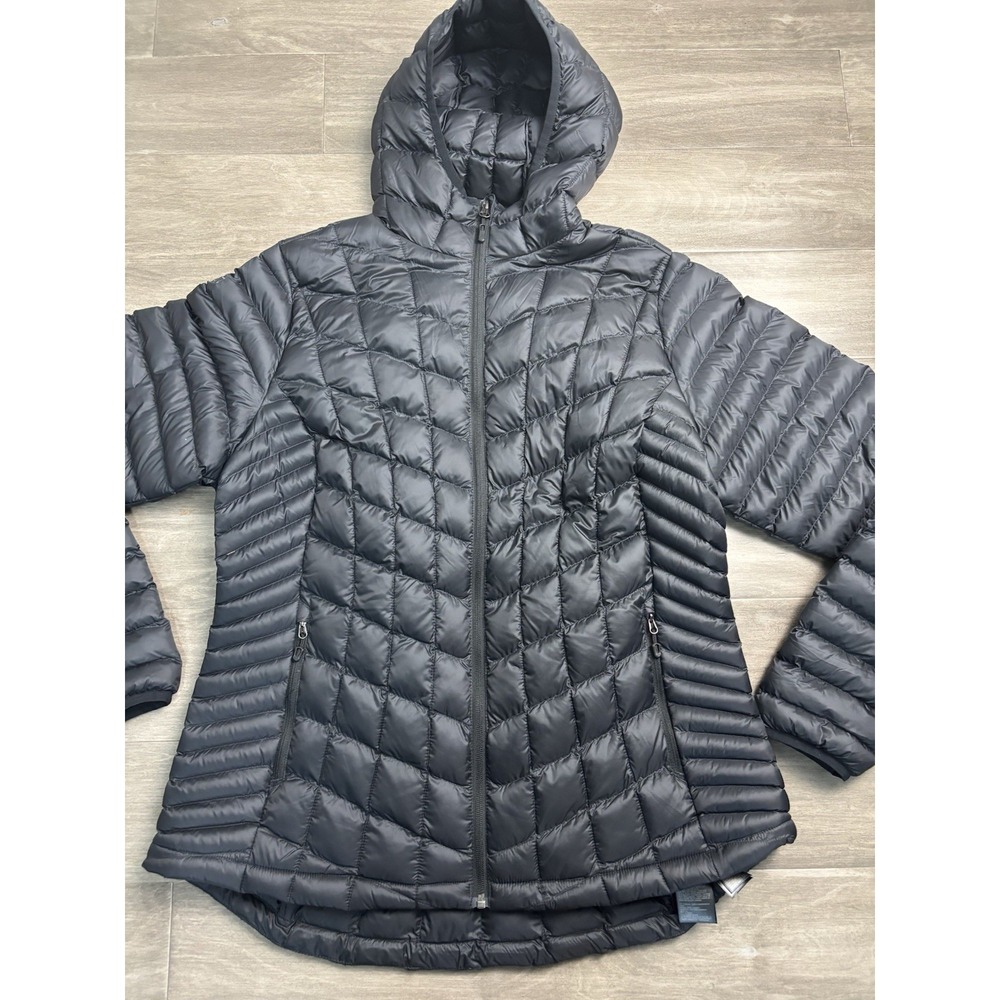 Marmot Hooded Featherless Puffer Jacket Coat XL WINTER SKI 3M Thinsulate Black